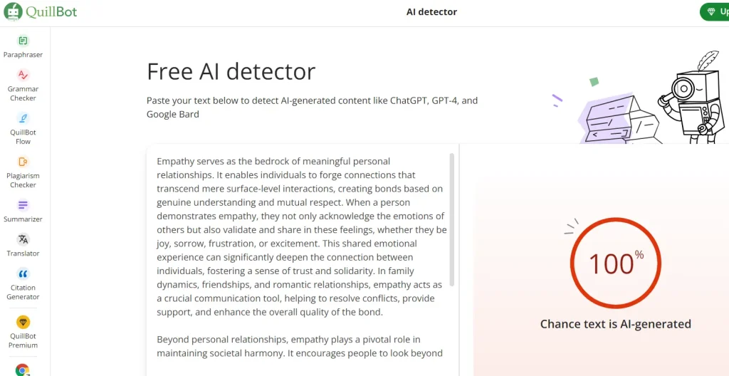 quilltbot ai detector bypass